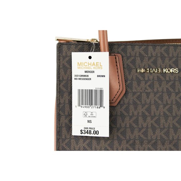 NEW Michael Kors Mercer Medium Messenger Crossbody Brown Leather Handbag Purse - Picture 5 of 9